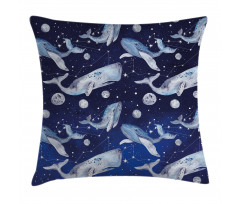 Whale Planet Cosmos Pillow Cover