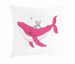 3 Cats Big Fish Magic Pillow Cover