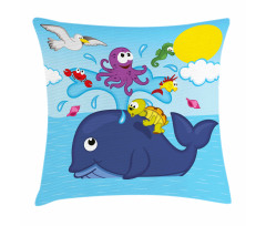 Marine Animals Pillow Cover