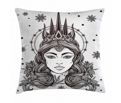 Fantasy Snow Queen Art Pillow Cover
