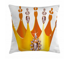 Cartoon Princess Crown Pillow Cover