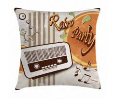 Party Art with Old Radio Pillow Cover