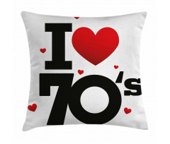 Seventies Hearts Pillow Cover
