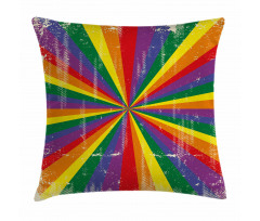 Vintage Radial Scratched Pillow Cover