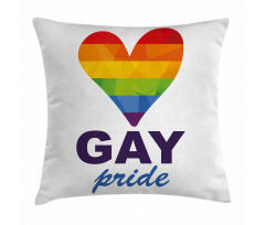 Gay Culture Heart Pillow Cover