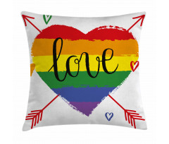 Heart Arrows Love Doodle Pillow Cover