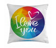 Round Frame Romance Pillow Cover