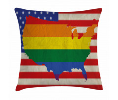 USA Flag Gay Rights Pillow Cover