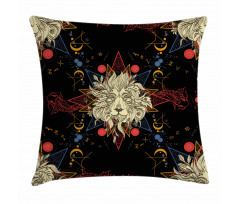Medieval Mystic Lion Pillow Cover