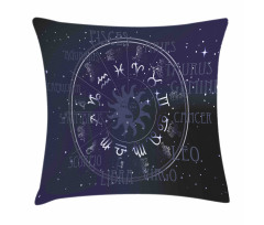 Zodiac Circle Wheel Pillow Cover