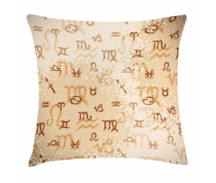 Zodiac Signs Grunge Pillow Cover
