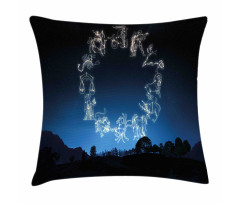 Sketchy Zodiacal Sign Pillow Cover