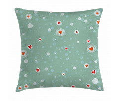 Sketch Circles and Hearts Pillow Cover