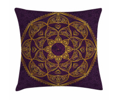 Lace Like Circular Pillow Cover