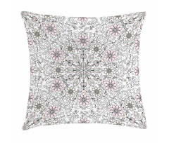 Flower Swirls Doily Style Pillow Cover