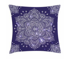 Floral Round Retro Ornament Pillow Cover