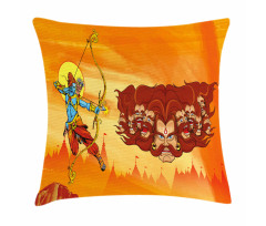 Myhtological Sunset Scene Pillow Cover