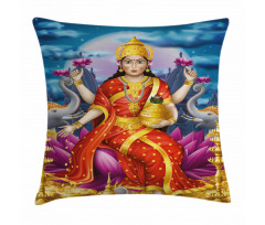 Figure of Wealth Festive Pillow Cover