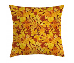 Shady Fall Oak Maple Leaf Pillow Cover