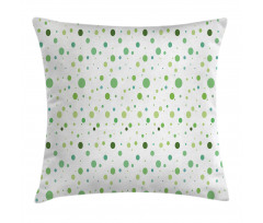 Green Toned Polka Dots Pillow Cover