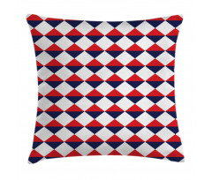 Red Half Triangles Pillow Cover