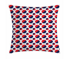 Red Circles Rounds Pillow Cover