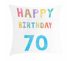 Abstract 70 Birthday Pillow Cover