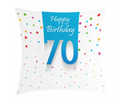 Dots Happy Birthday Pillow Cover