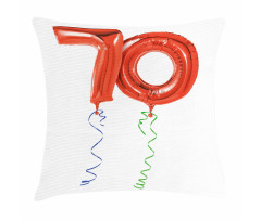 Party Flying Balloons Pillow Cover