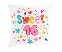 New Age Hearts Blooms Pillow Cover