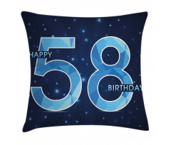 Number Night Sky Age Pillow Cover