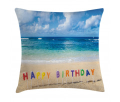 Happy Birthday Sign Pillow Cover