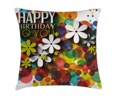 Daisies Dots Best Wish Pillow Cover
