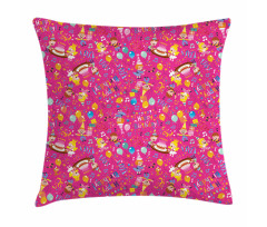 Children Party Cake Happy Pillow Cover