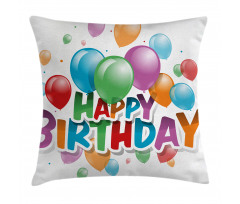 Balloon Burst Celebration Pillow Cover