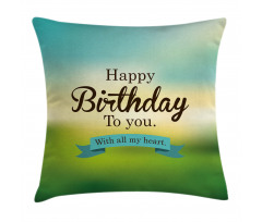 Sincere Greeting Blur Pillow Cover