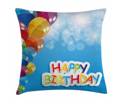 Vibrant Balloons Sky Pillow Cover