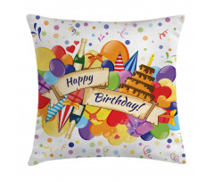 Drinks Cake Balloons Pillow Cover
