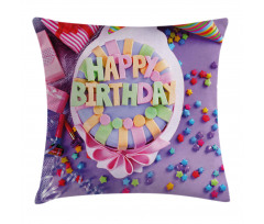 Birthday Cake Presents Pillow Cover