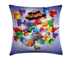 Birthday Presents Cake Pillow Cover