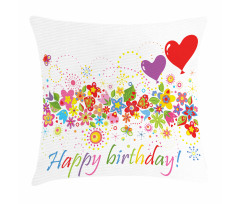 Colorful Meadow Flourish Pillow Cover
