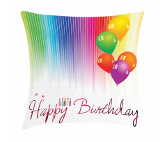 Balloon Greeting Candle Pillow Cover