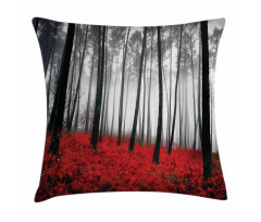 Mystical Foggy Woodland Pillow Cover