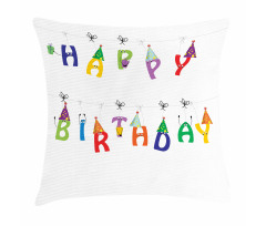 Funny Letters on Ropes Pillow Cover