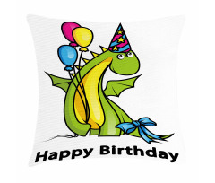Birthday Dinosaur Pillow Cover