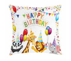 Cartoon Animals Party Pillow Cover