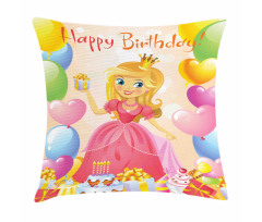 Girl Princess Themed Pillow Cover