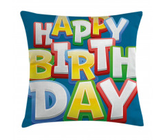 Birthday Lettering Pillow Cover