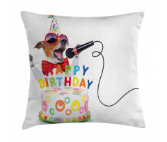 Birthday Music Dog Pillow Cover
