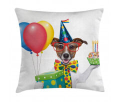 Birthday Dog Cake Pillow Cover